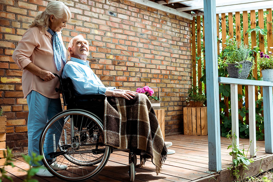 A family member visiting their loved one, a testament to the quality of senior living provided.