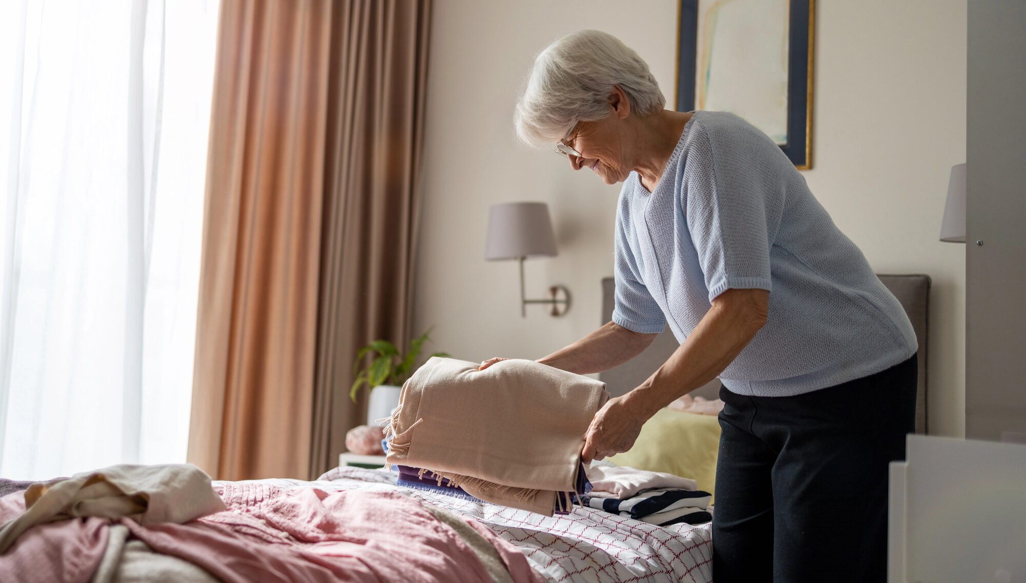 Family members visiting a resident at Cedar Creek Memory Care Assisted Living